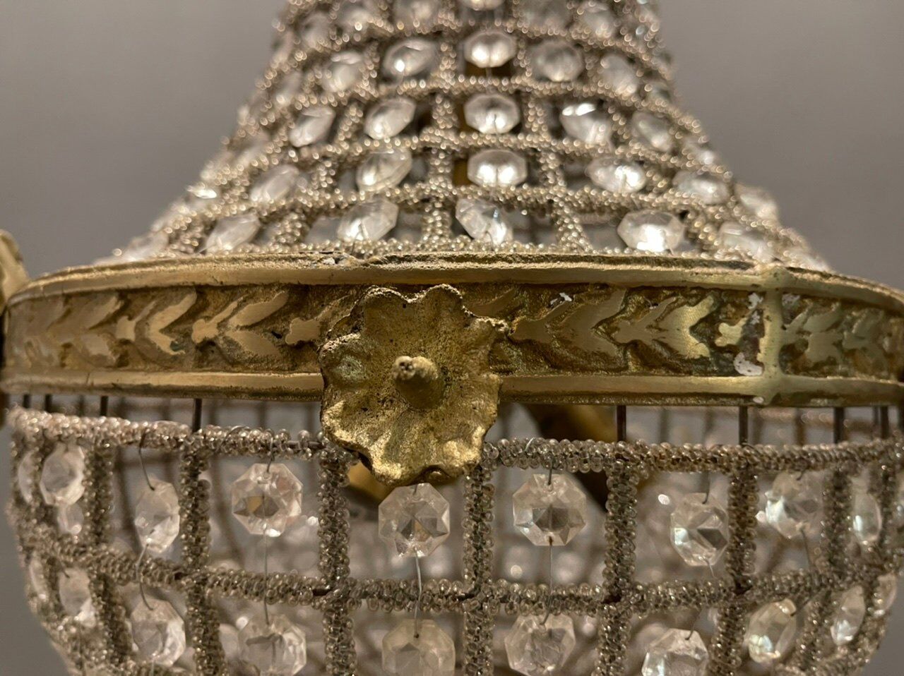 Crystal brass chandelier