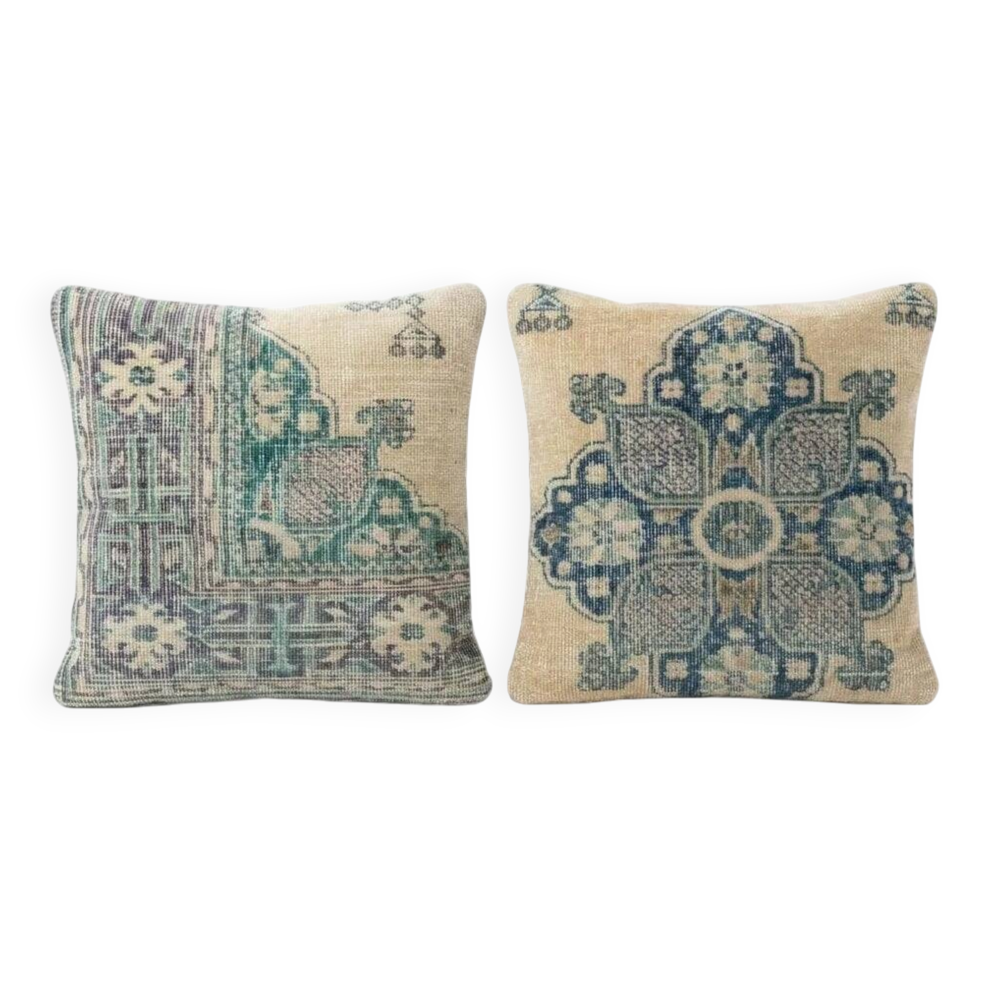 Set of 2 vintage Turkish cushion covers 51x51 cm