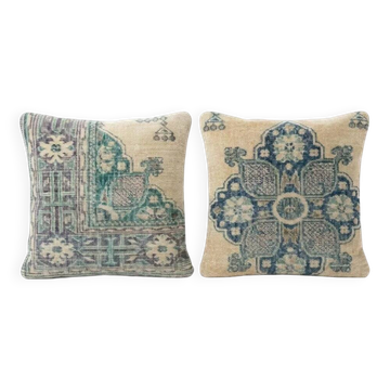 Set of 2 vintage Turkish cushion covers 51x51 cm