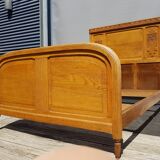 Bed 140cm Art Deco oak
