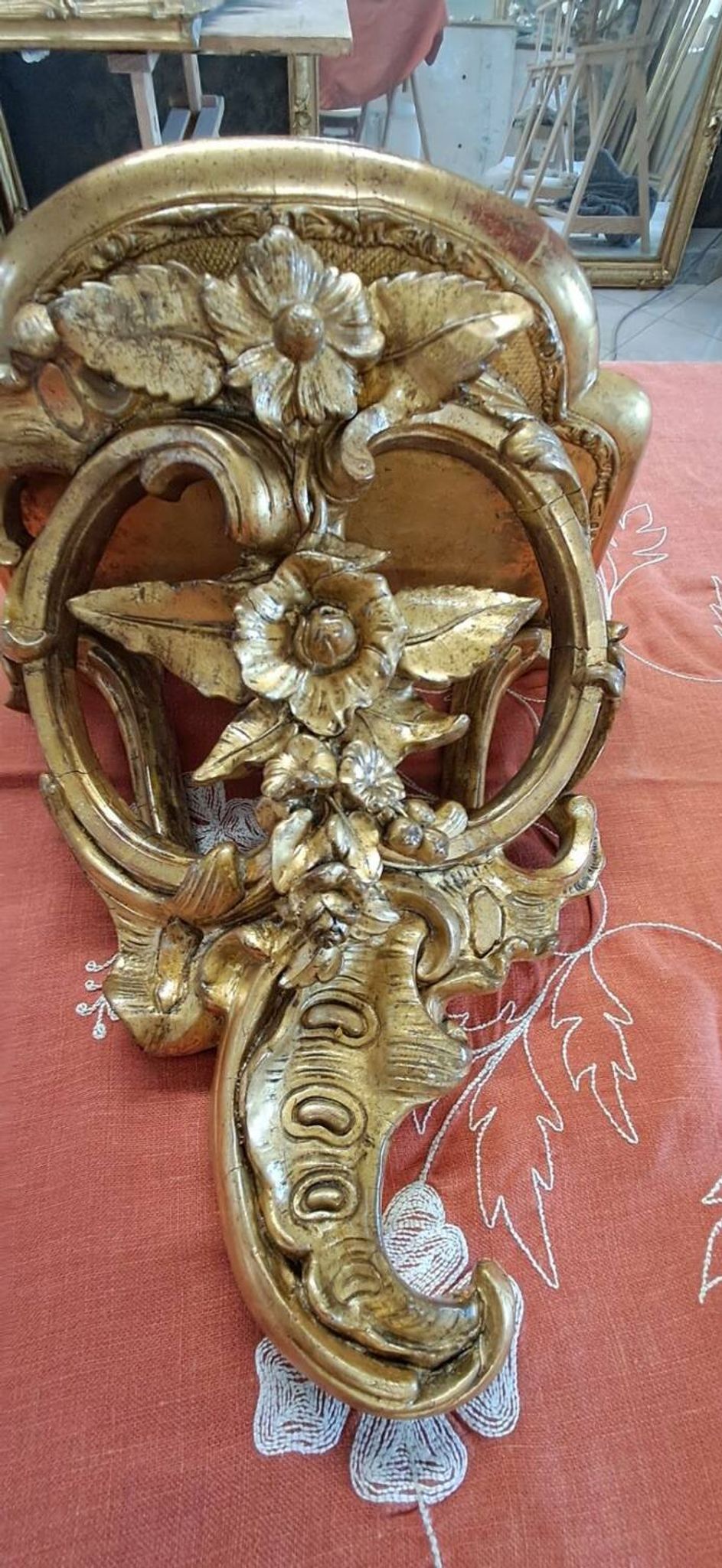 Pair of 19th century wall consoles 33x30