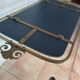 Regency vintage mirror in gilded brass, Space Age.