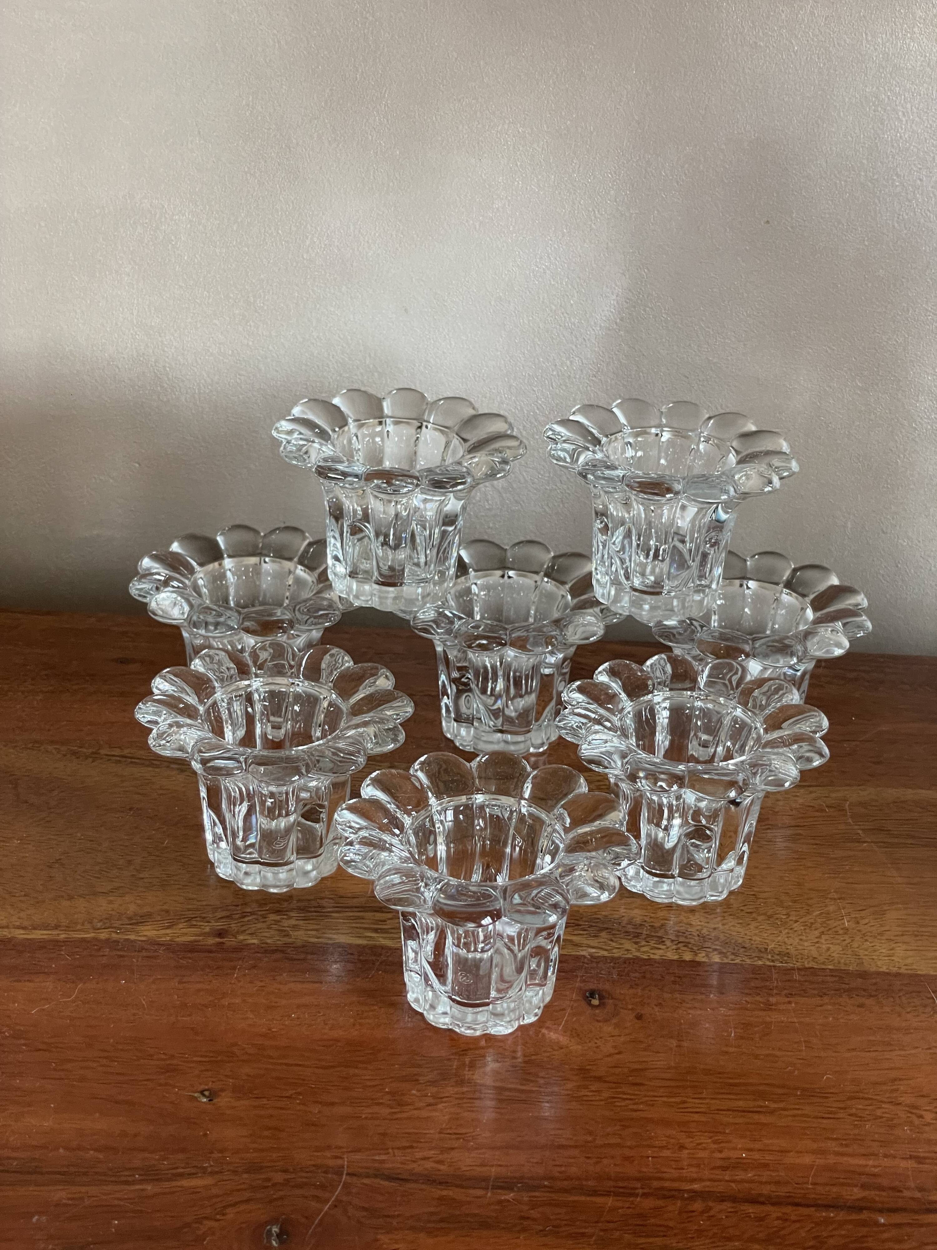 8 flower tealight holders Italy