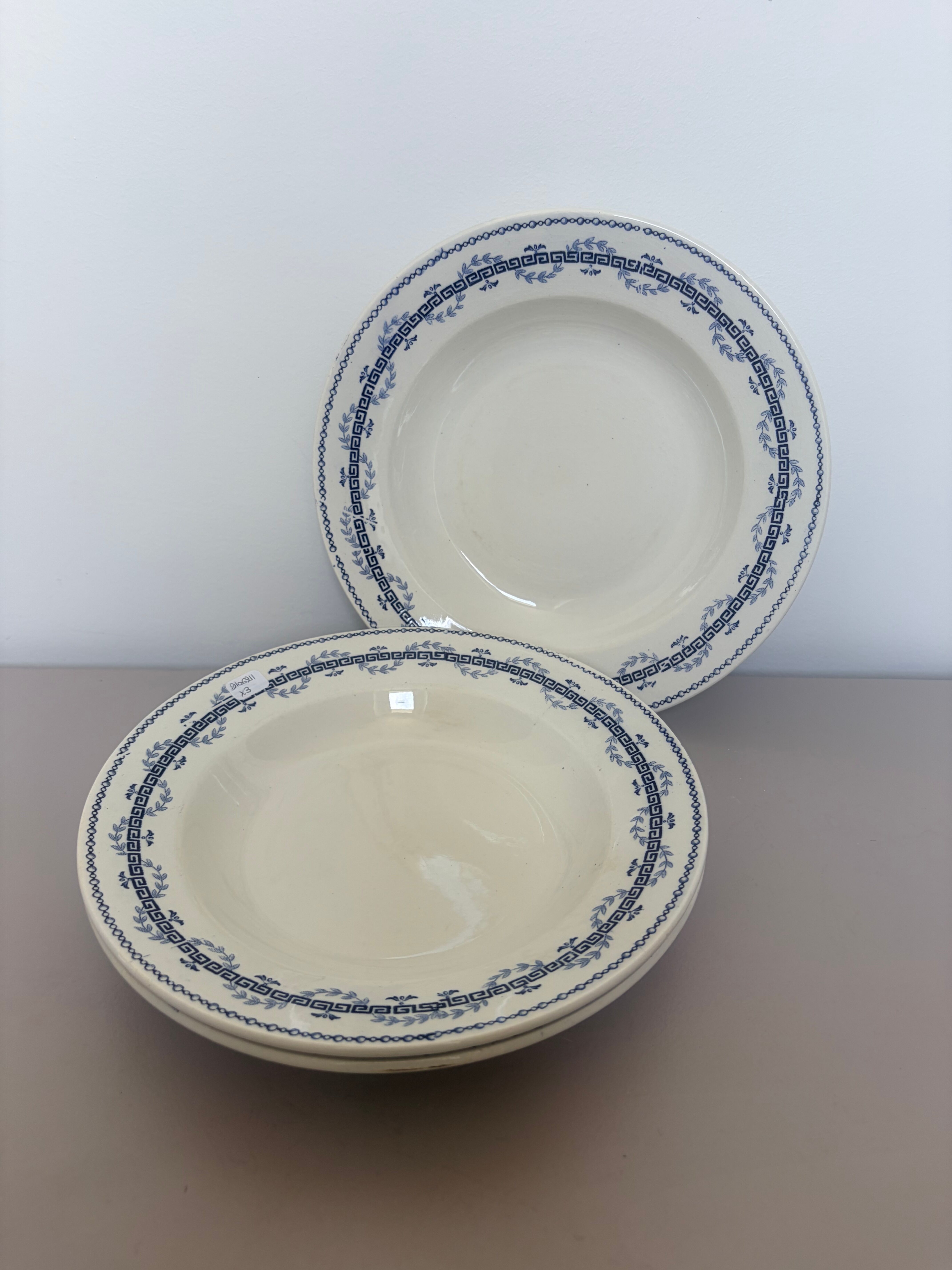 3 deep plates in ironstone Gien model Austerlitz 2106211