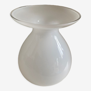 Corole vase white opaline glass Pia Amsell for Ikea