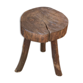 Tabouret tripode brutaliste