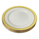 3 assiettes jaunes "Biarritz"