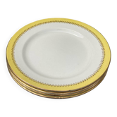 3 assiettes jaunes "Biarritz"