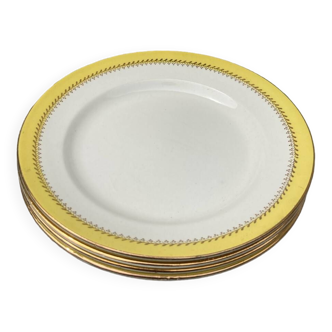 3 assiettes jaunes "Biarritz"