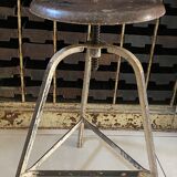 Old industrial workshop stool