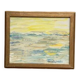 Mid-Century Oil on Panel "Waves" by Aline Rolfstadius, Vintage & Framed 28×22cm