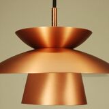 2 Danish pendant lights in copper and glass