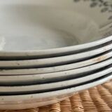 6 assiettes creuses en terre de fer