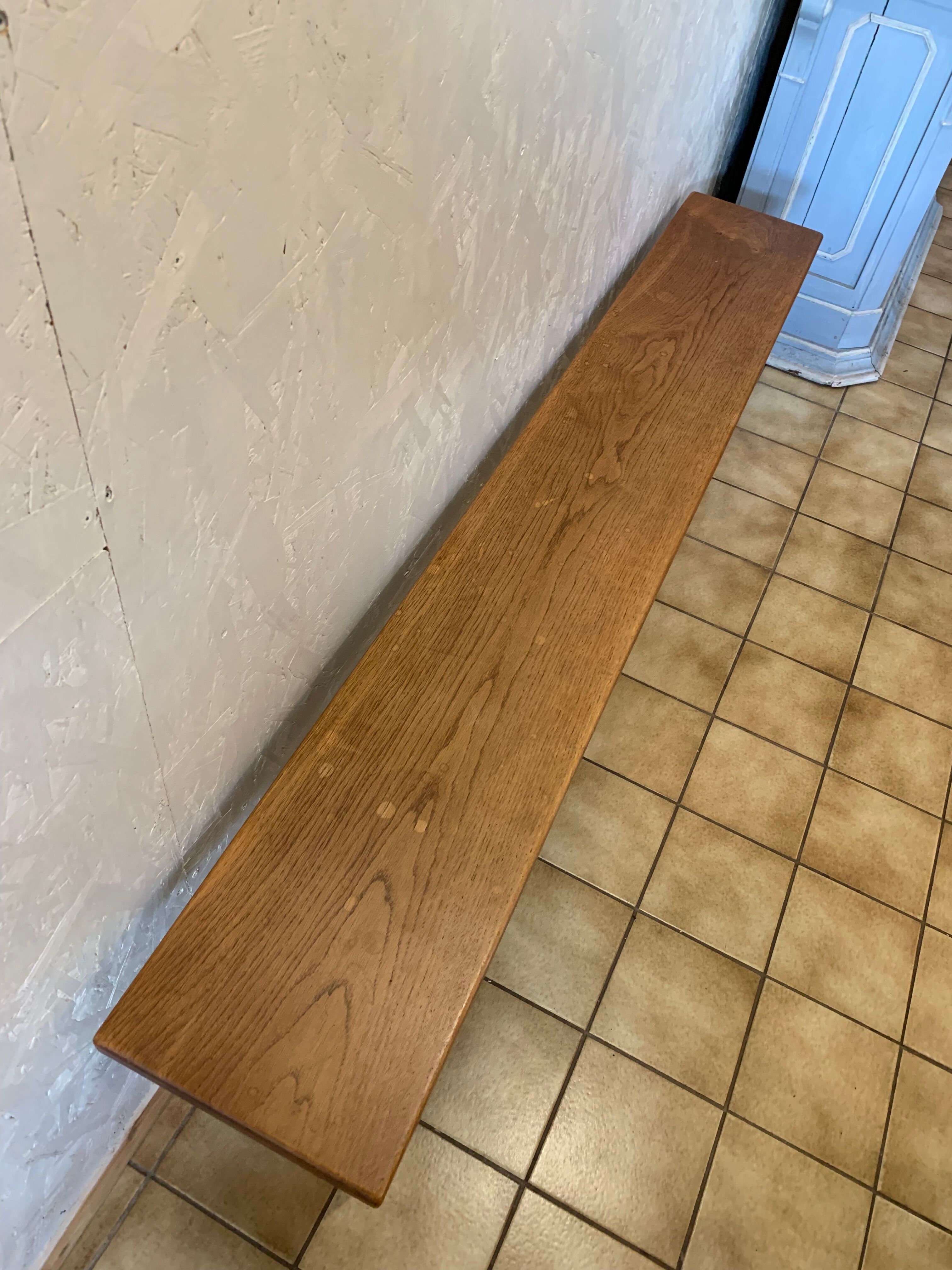 Oak farmhouse bench