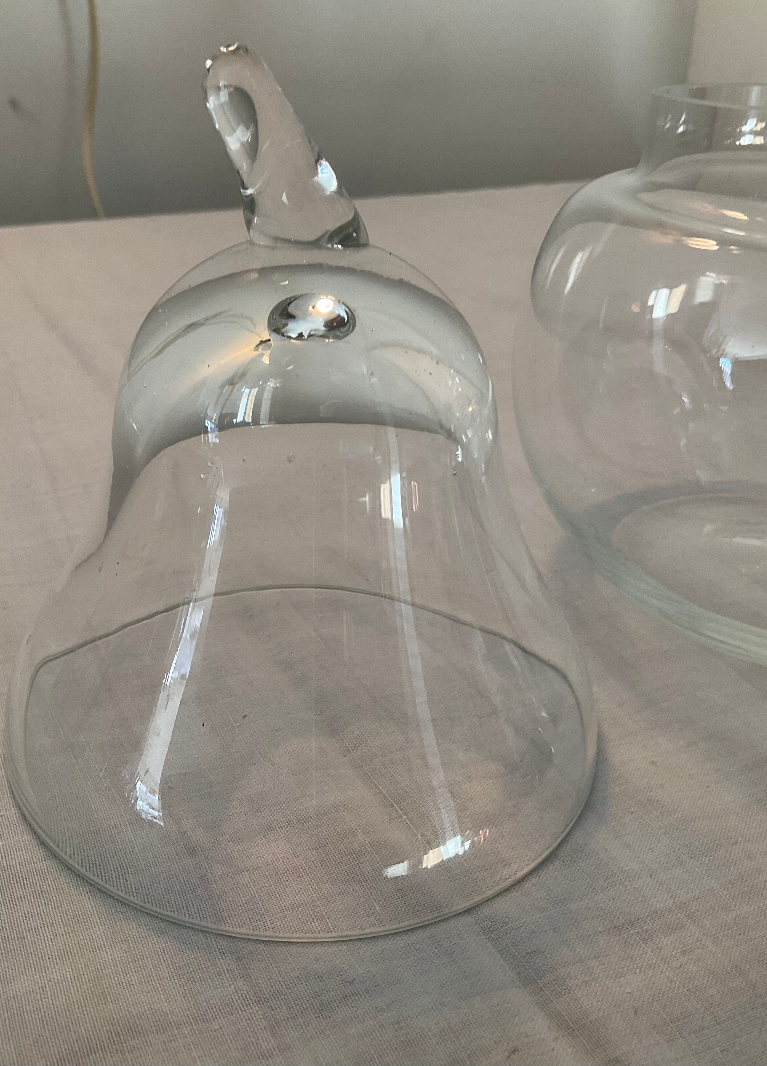 Empty pocket vintage blown glass pear