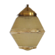 Art Deco ceiling light in yellow and gold glass and brass, France