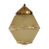 Art Deco ceiling light in yellow and gold glass and brass, France