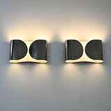 2 "Foglio" wall lights by Tobia & Afra Scarpa for Flos, 1960s.