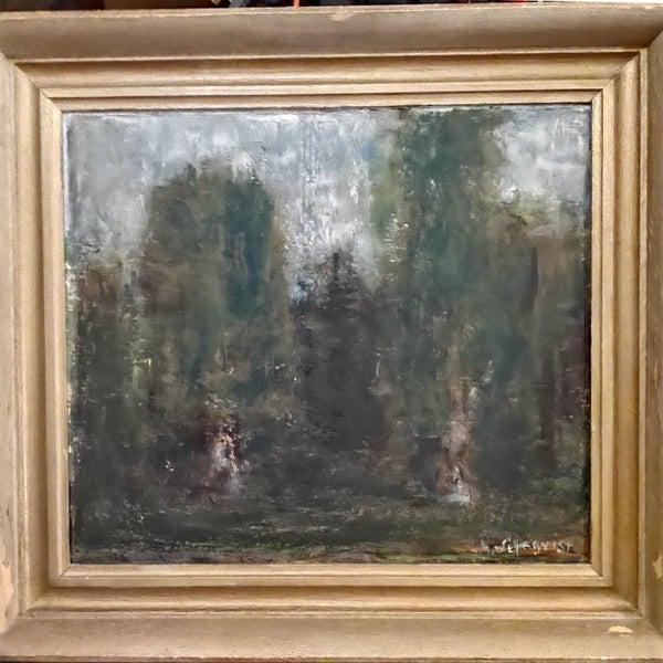 Original Swedish Oil on Panel – “Forest” by Anders Liljeqvist – Signed