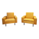 Pair of vintage mustard yellow armchairs – 1970s design