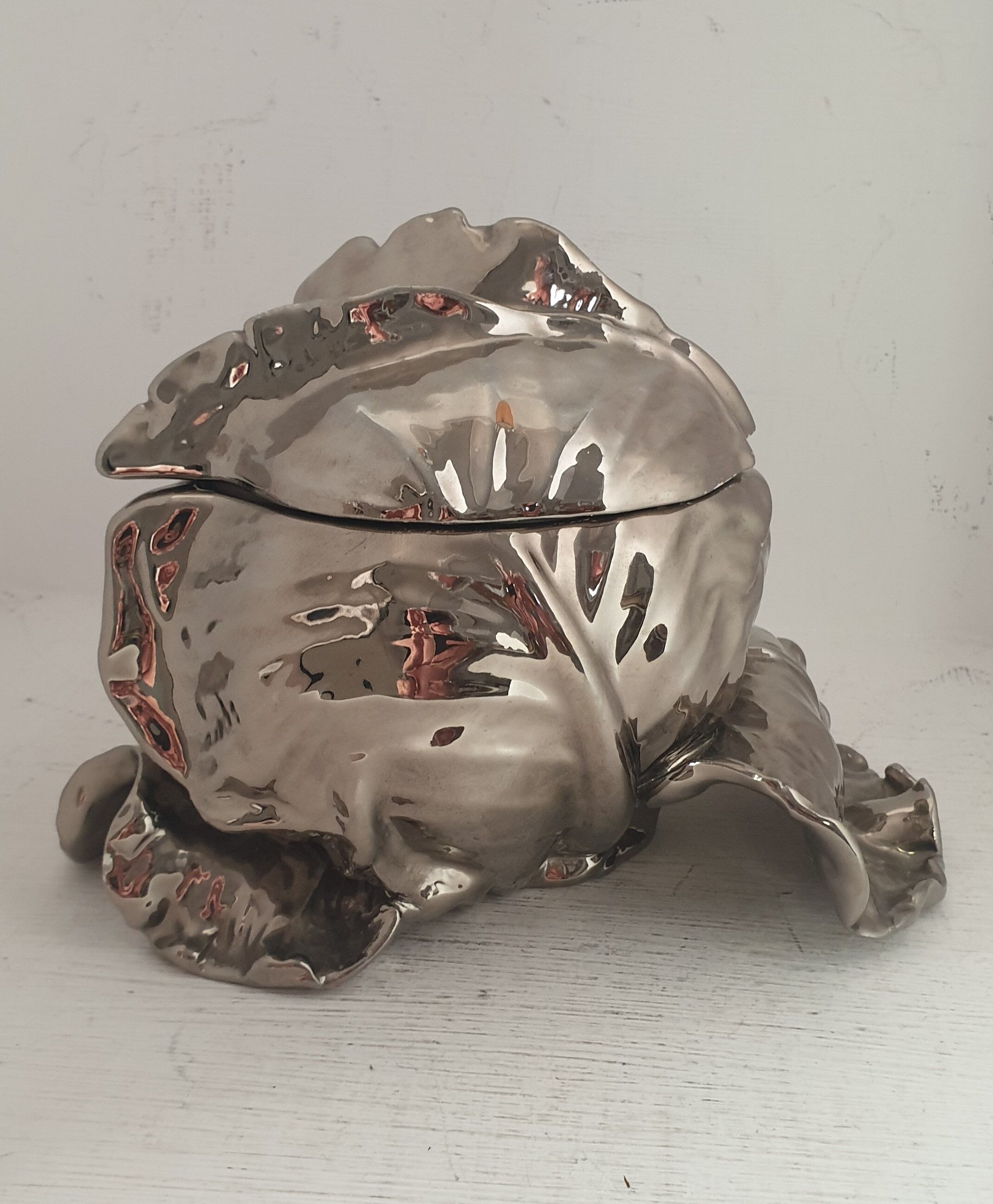 Christian Dior silver porcelain bonbonnière