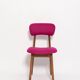 Fuchsia wool chair, beech wood, Rajmund Halas, Europe, 1960s