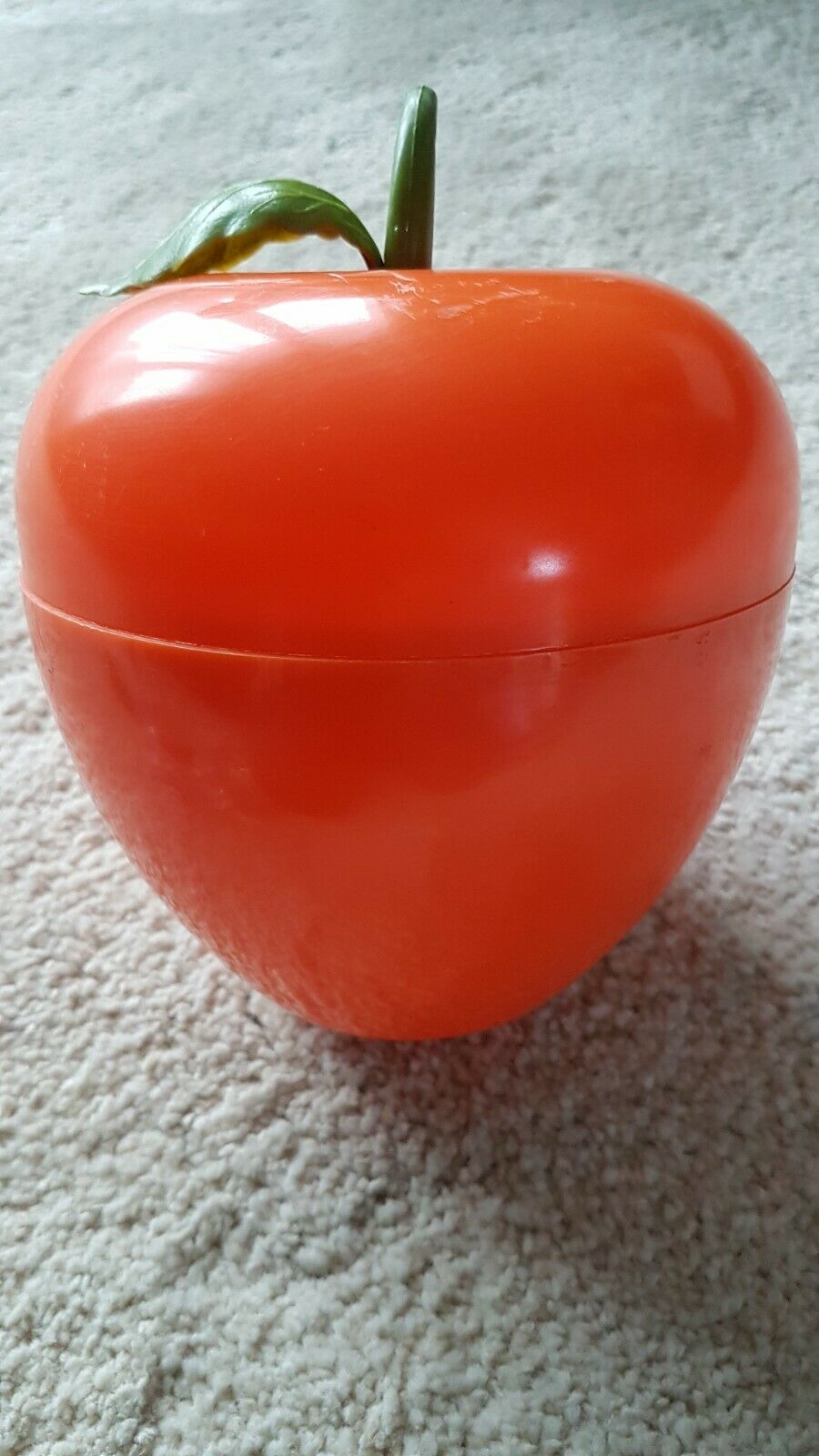 60's sixties vintage orange ice cream bucket