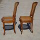 Paire de chaises en bois et cannage style Louis XV