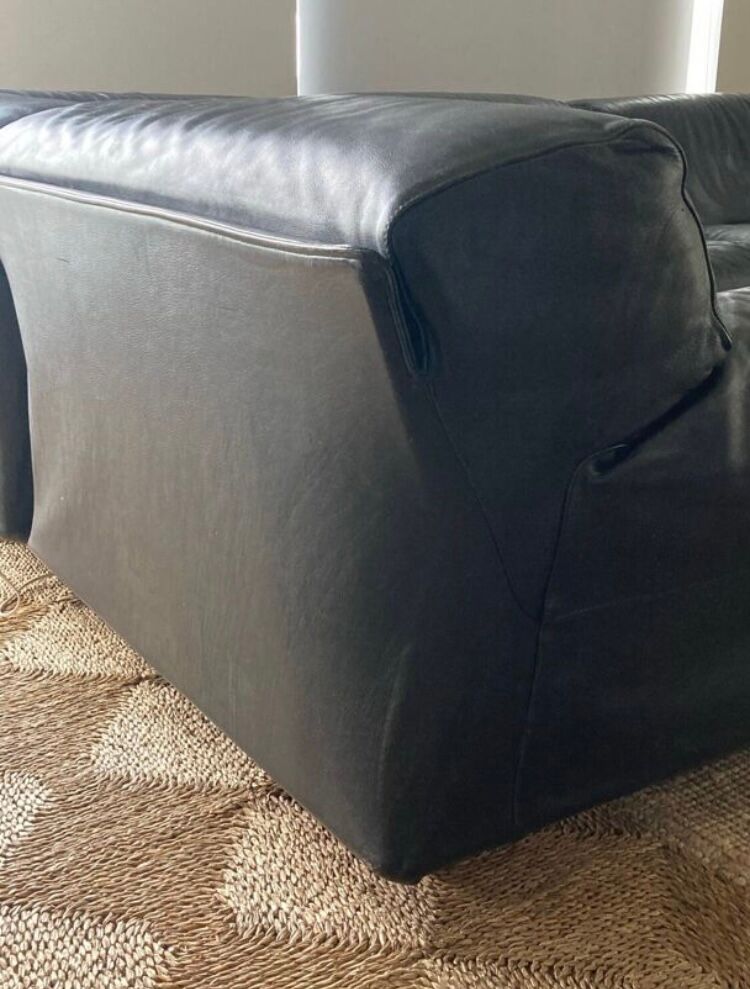 Canapé Modulaire Flandra en Cuir par Vico Magistretti pour Cassina, Italie, années 1970