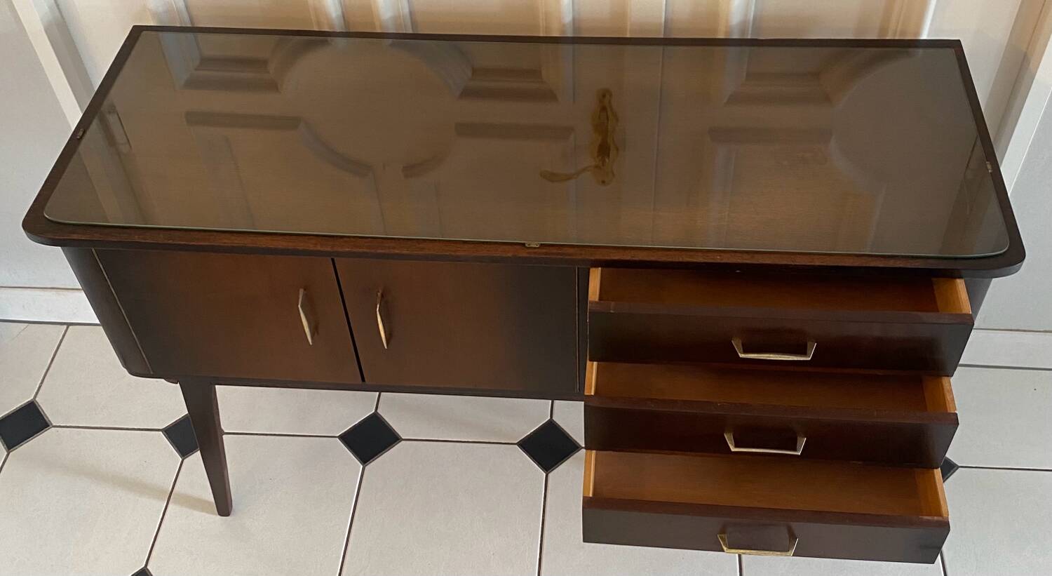 Vintage compass feet sideboard