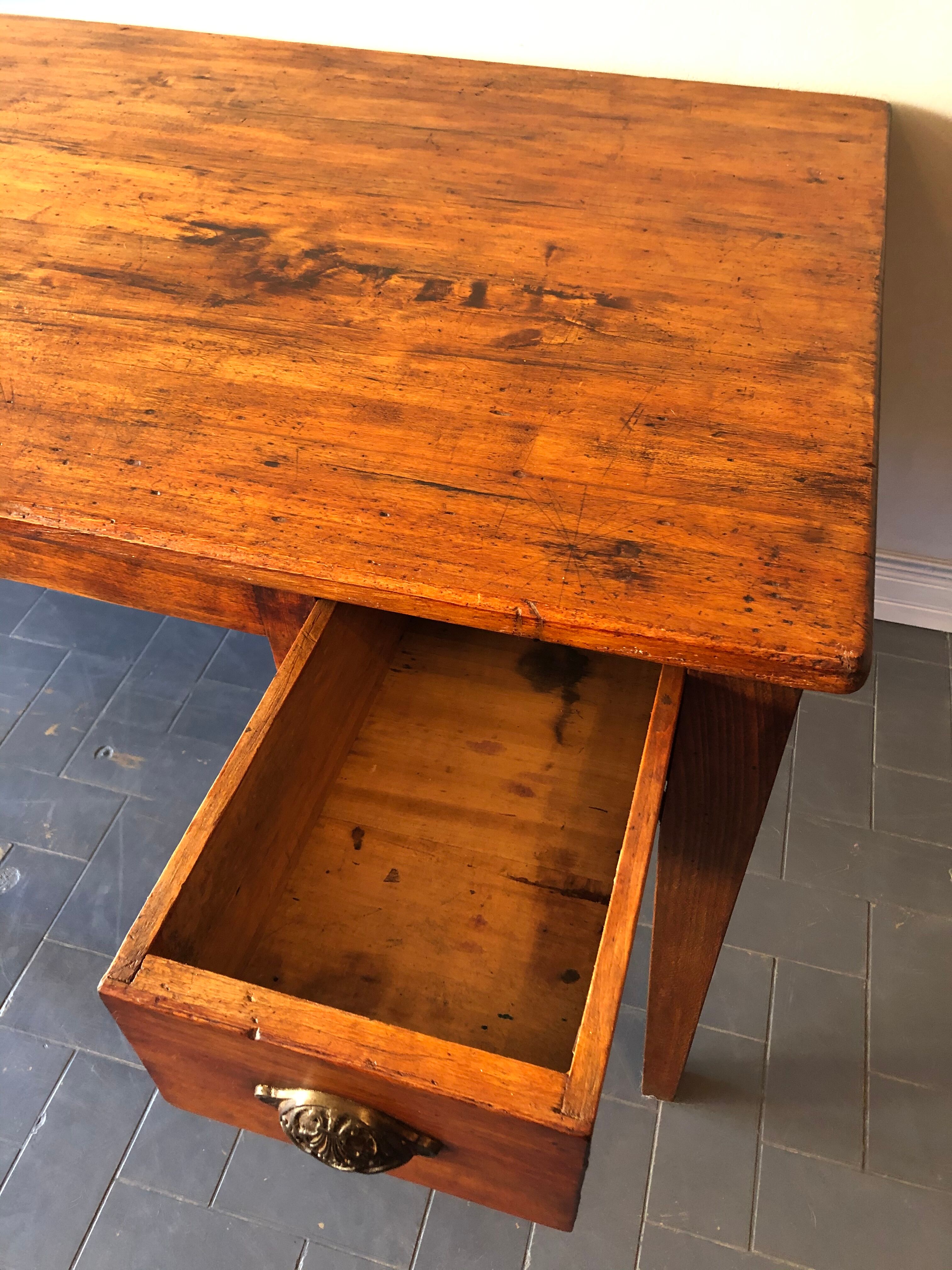 Bureau en chêne massif fin XIX ème