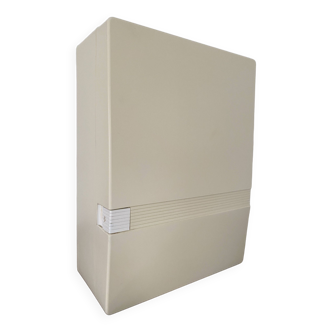 Wall-mounted medicine cabinet - White plastic - vintage - Bathroom storage unit