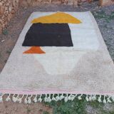 Traditional Berber rug in natural wool 3x2 m