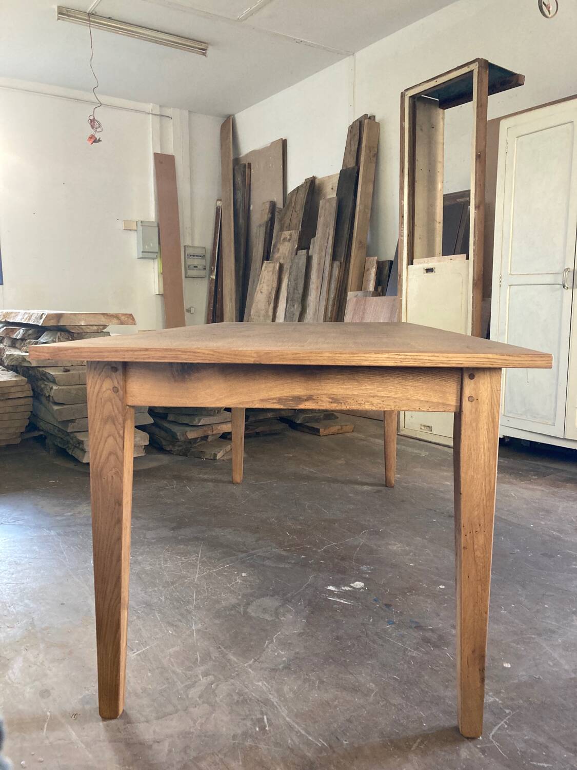 Solid oak farm table
