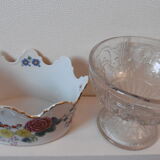 Empty pocket antique glass and porcelain
