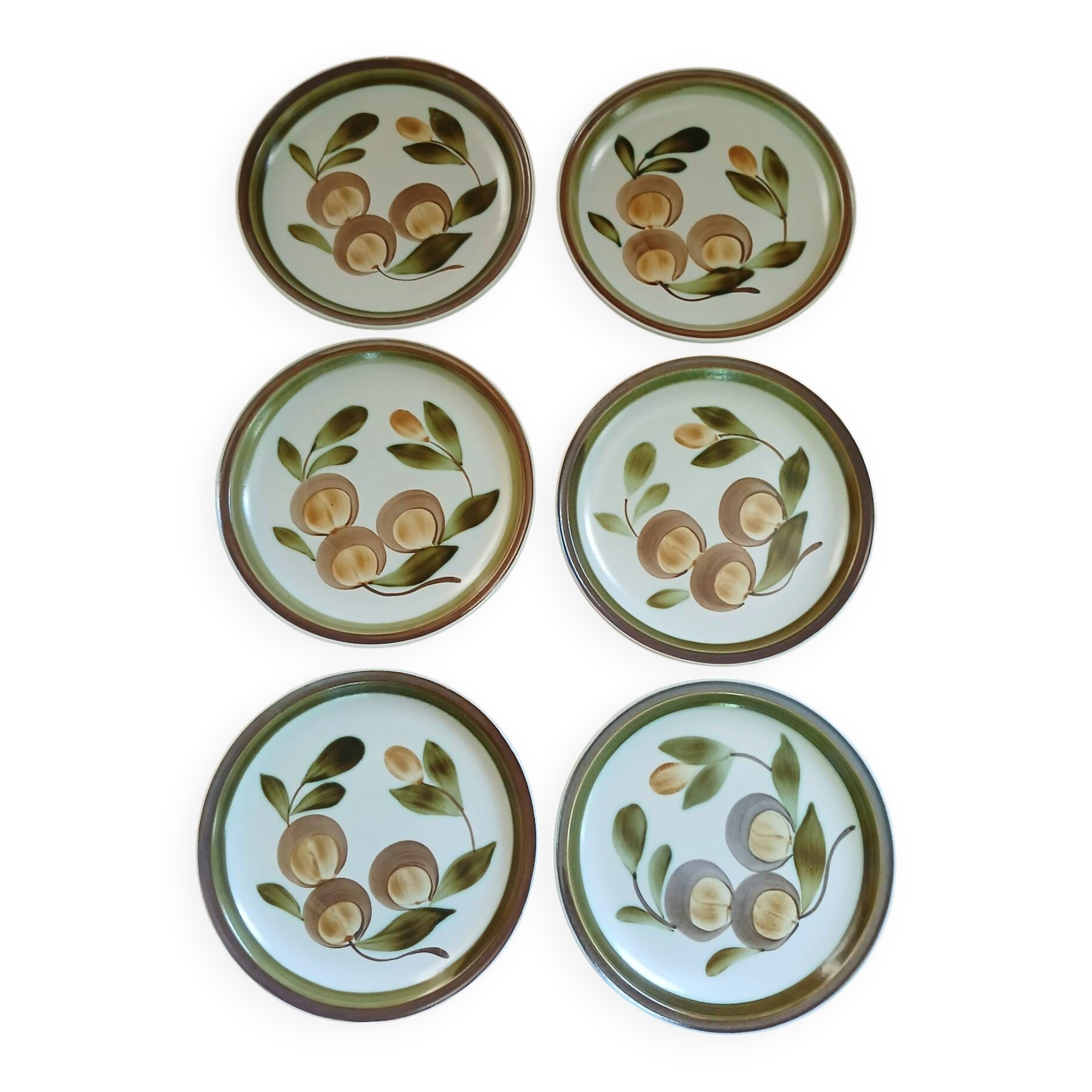 6 assiettes plates vintages Gien