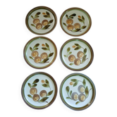 6 vintage Gien dinner plates