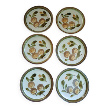 6 assiettes plates vintages Gien