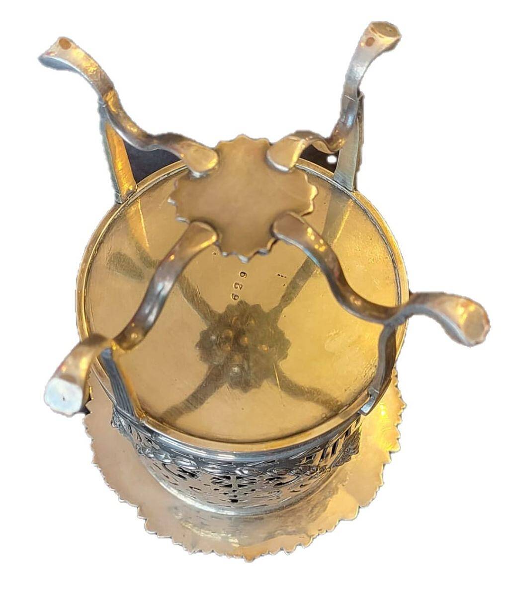 Antique Victorian Sheffield Silver Plated Raised Wine Bottle Holder Coaster