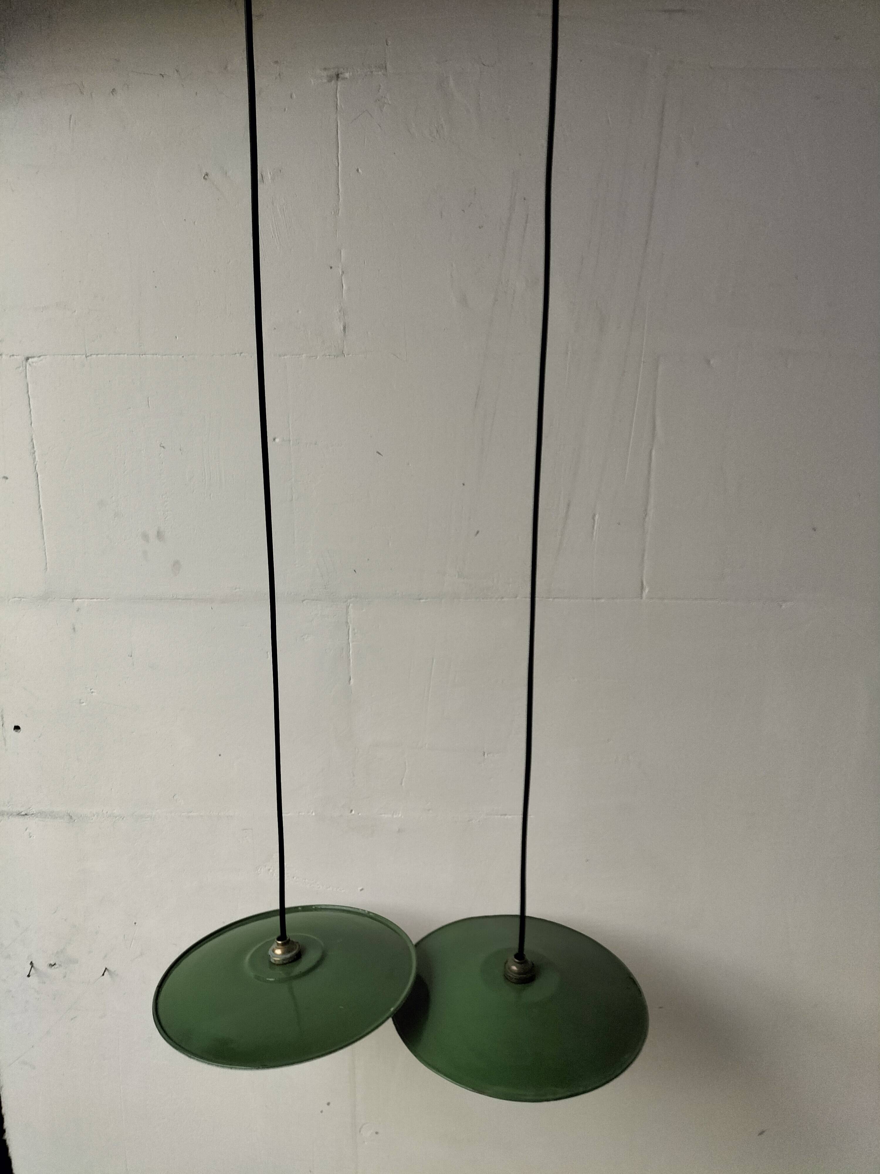 Pair of old pendant lights