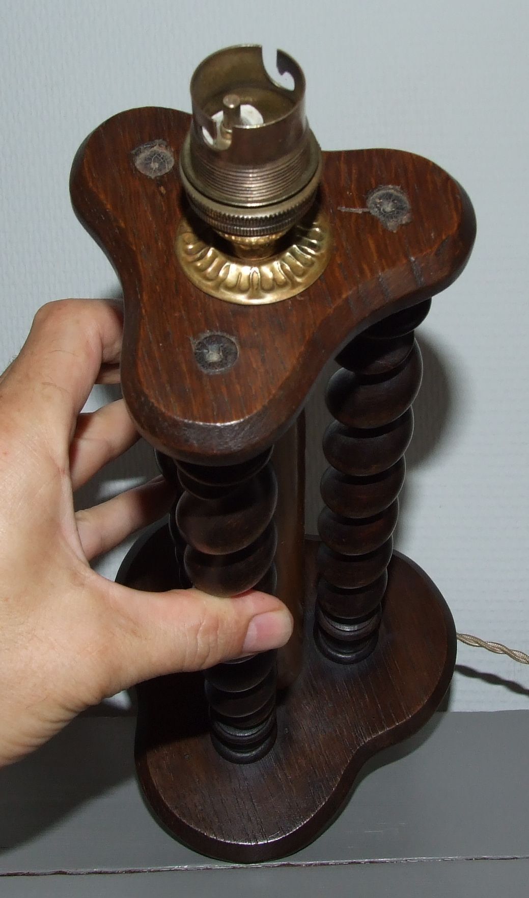 Wooden lamp foot