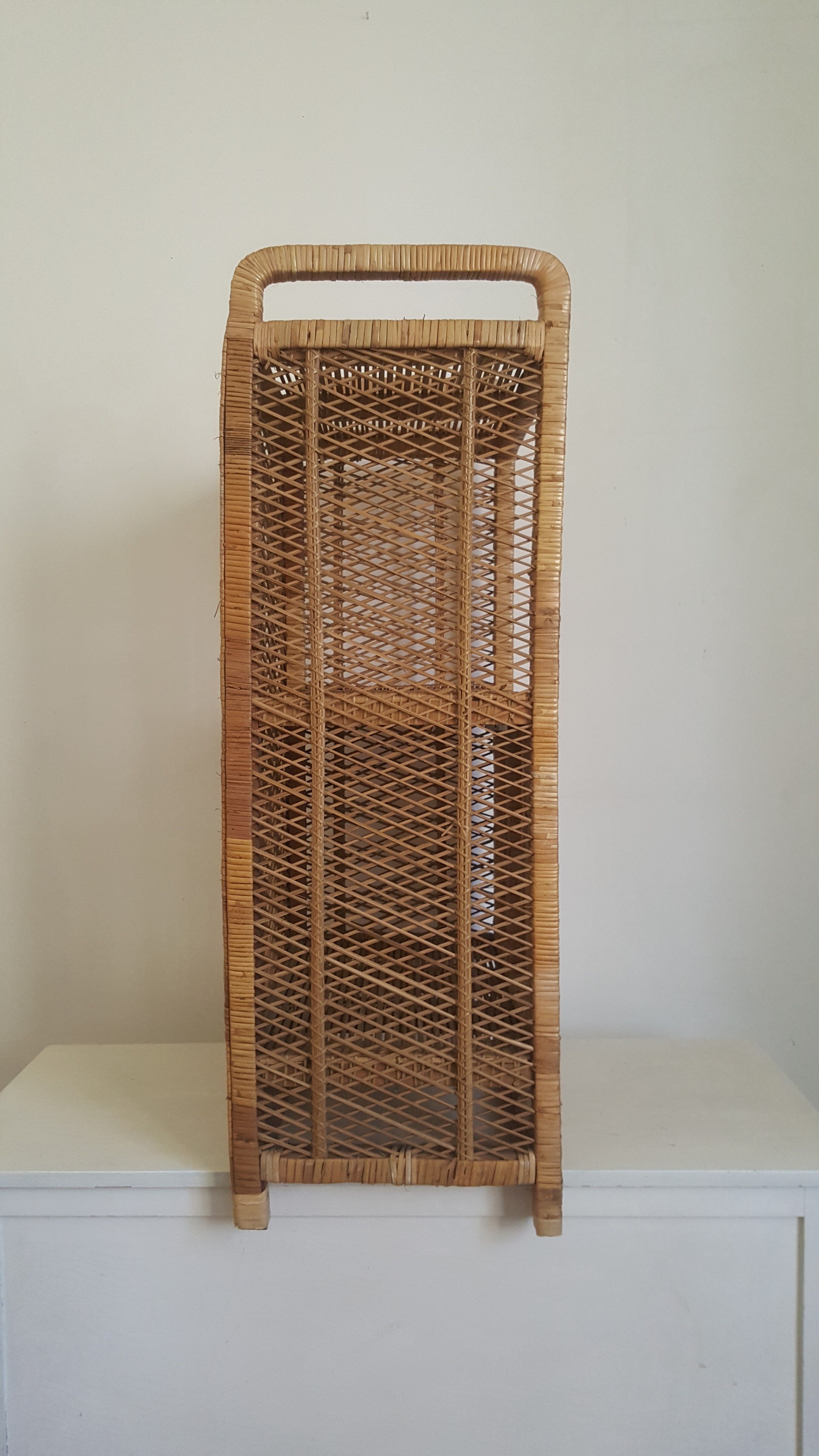 2-door rattan shelf