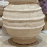 Rustic pot jar bleached terracotta vase