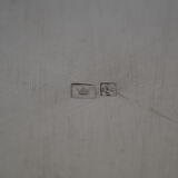 Round silver metal shape dish, punched Christofle