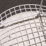 White Wire chair with original cake by Harry Bertoia - Knoll - Vintage