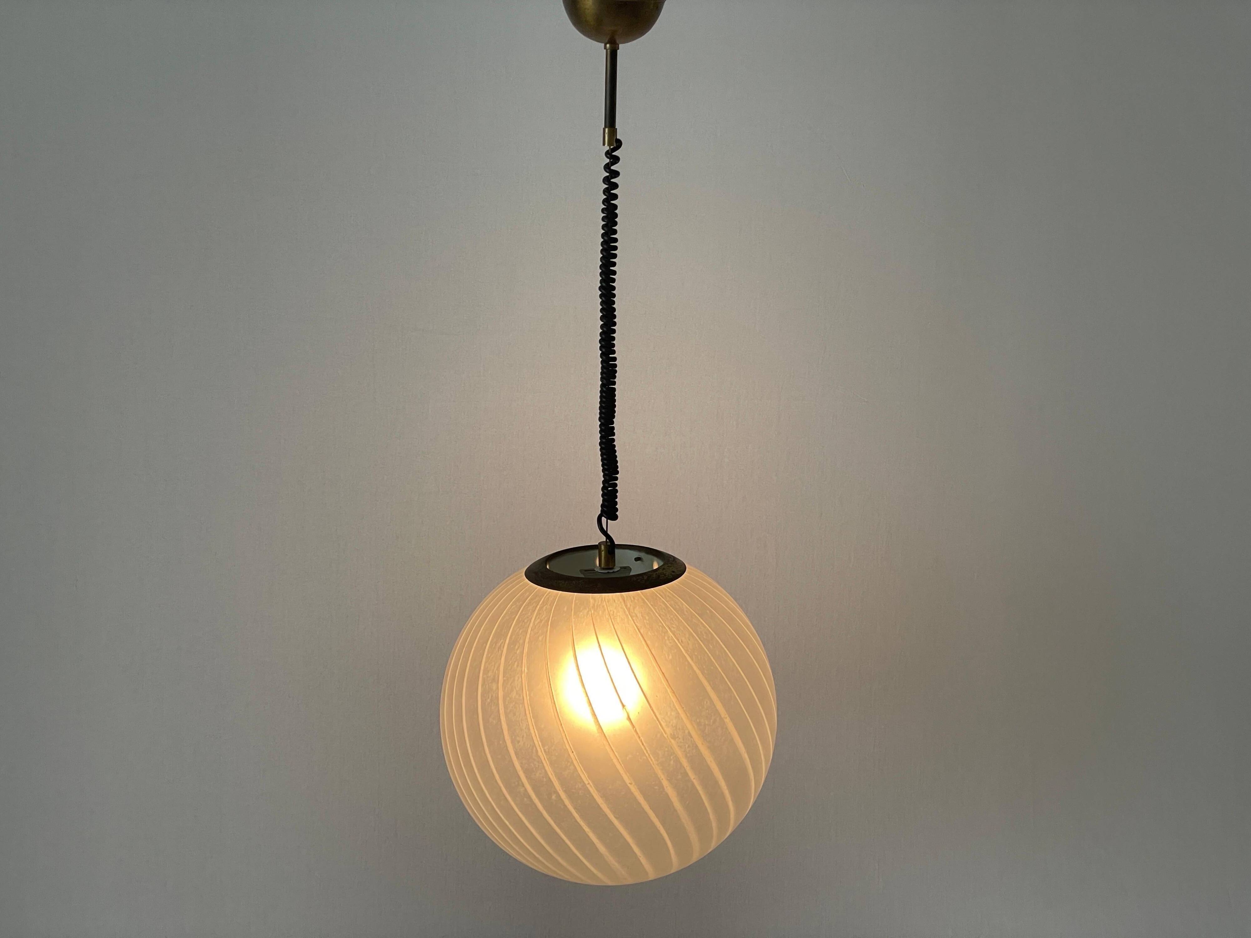 Italian suspended glass lamp Ball and Ball, 1960s, Italy