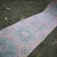Vintage Turkish hallway rug 85x656 cm