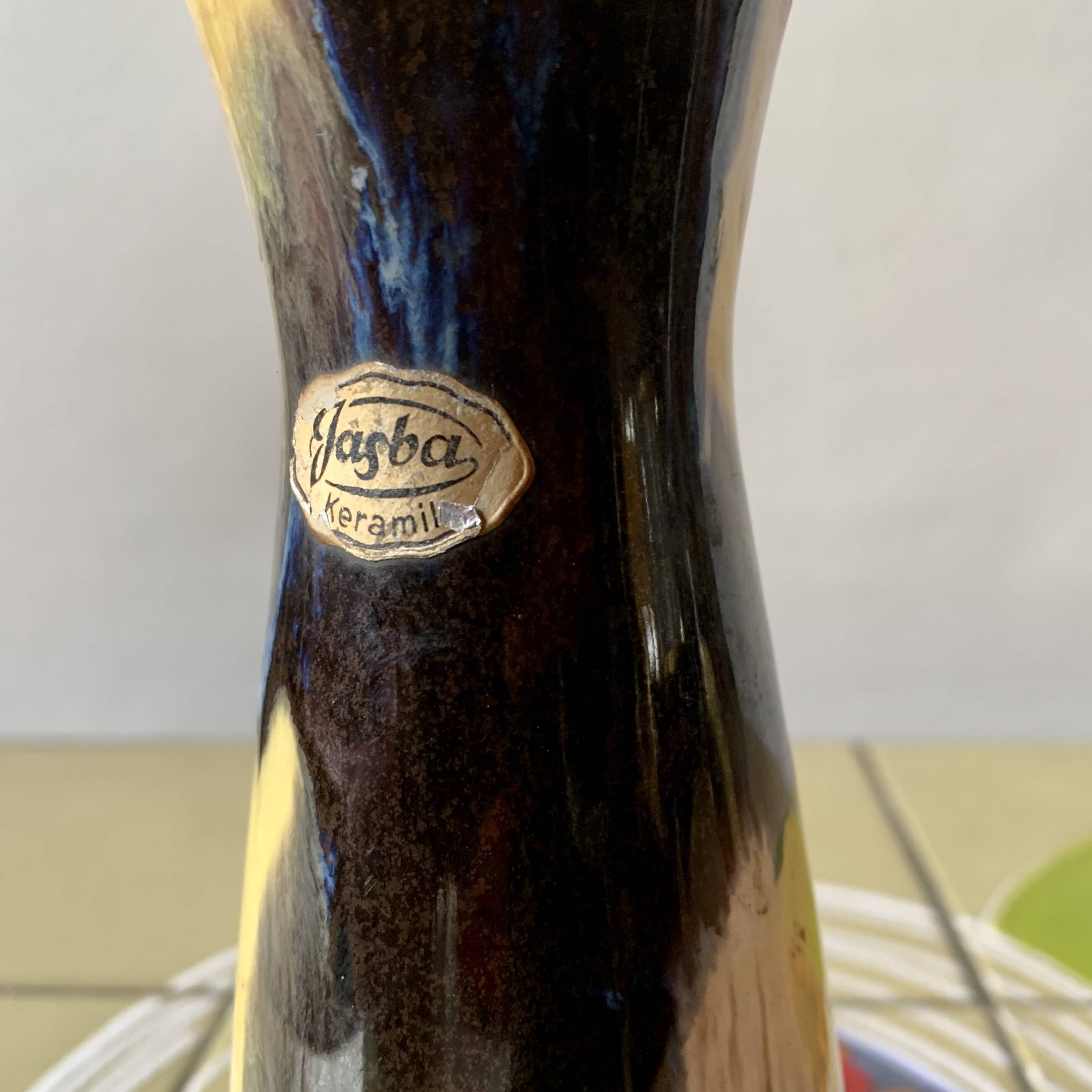 Pair of vintage Jasba Keramik diabolo vases - West Germany 602/19