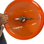 Vintage orange UFO chandelier / pendant light from the 70s
