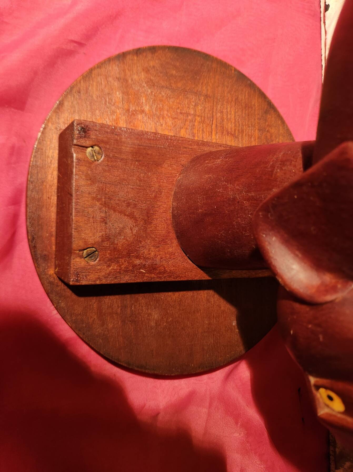 Elephant side table, Art Deco wooden accent table.